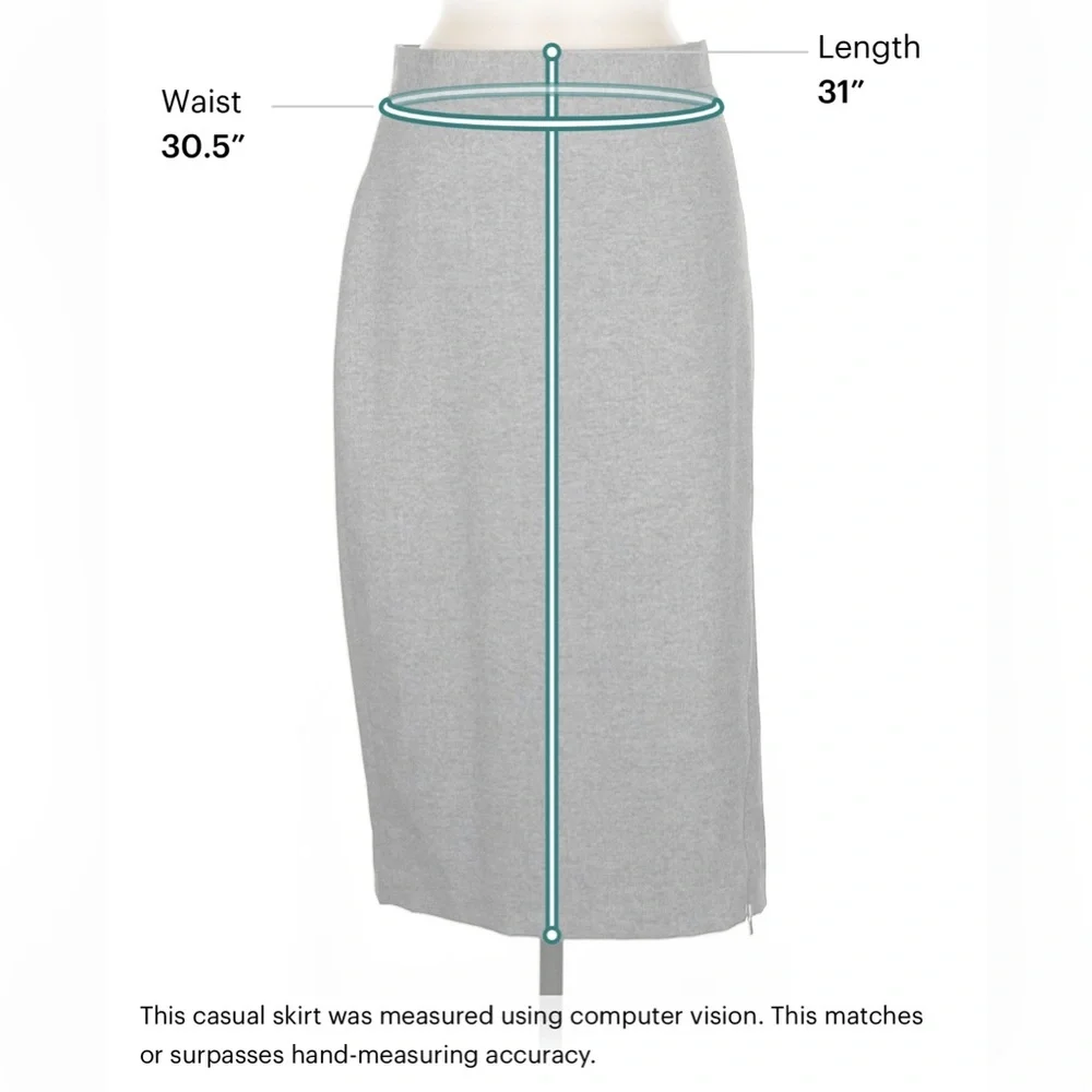 Casual Banana Republic Gray Women's Skirt with Zipper Accent - Picture 5 of 5
